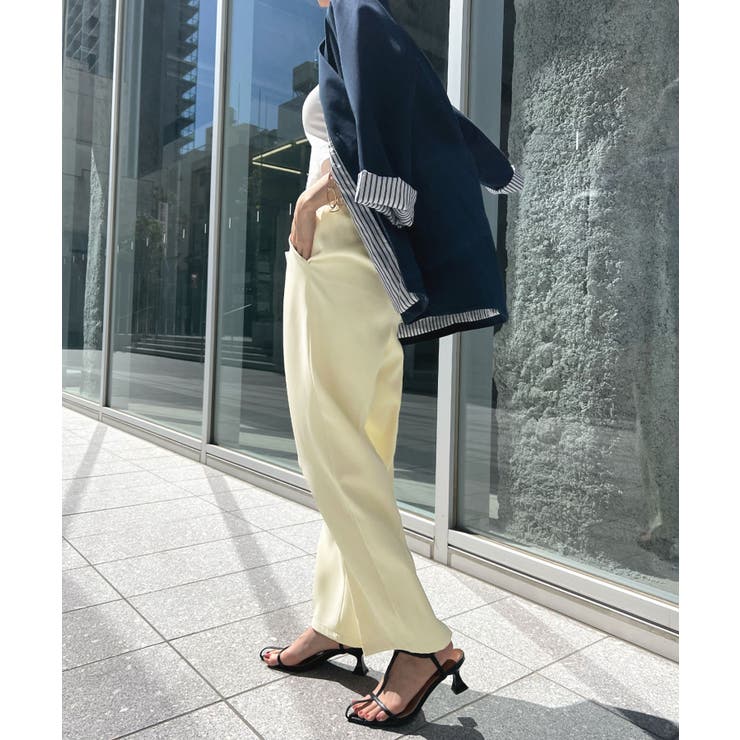 綺麗ライン大人しなやかの落ち感。ハイウエストツータックスラックス | futier land | 詳細画像45 