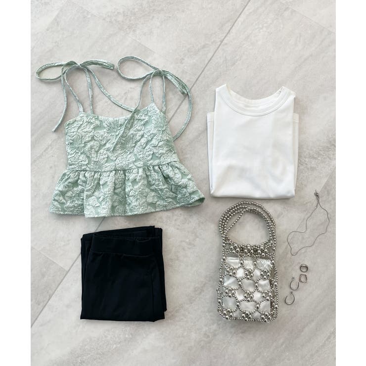 肩のリボンが映える。ジャガードフラワービスチェ | futier land | 詳細画像27 