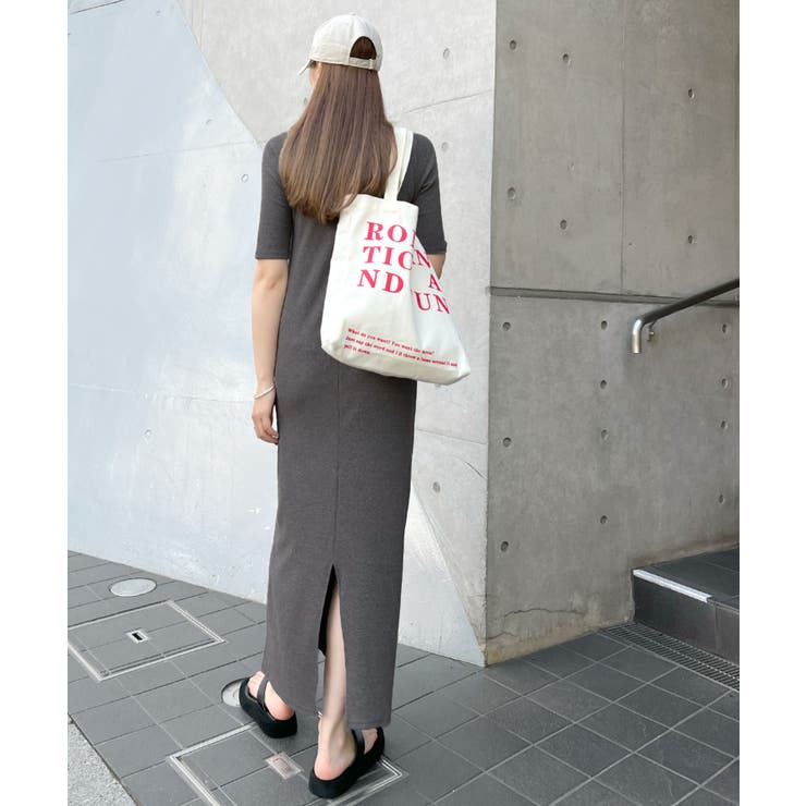 さりげなく肌見せを叶える。カットアウトリブカットソーワンピース | futier land | 詳細画像31 