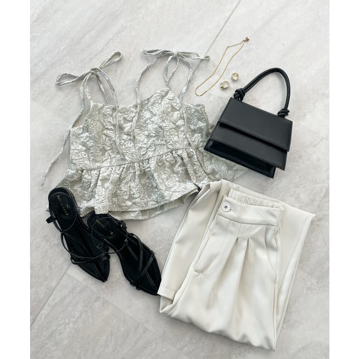 肩のリボンが映える。ジャガードフラワービスチェ | futier land | 詳細画像26 