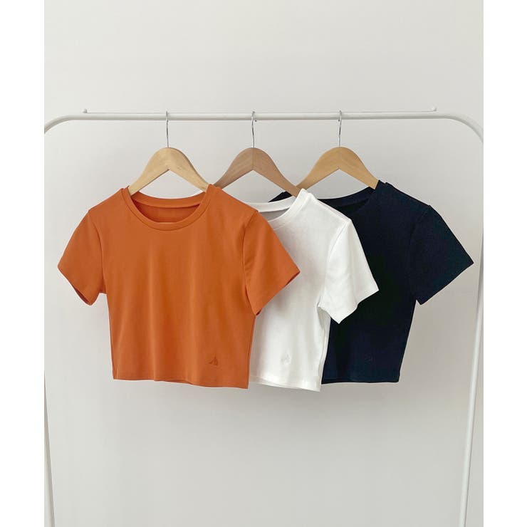 《ABYSアビス》着心地抜群のショート丈T。ワンポイント刺繍クロップドTシャツ | futier land | 詳細画像54 