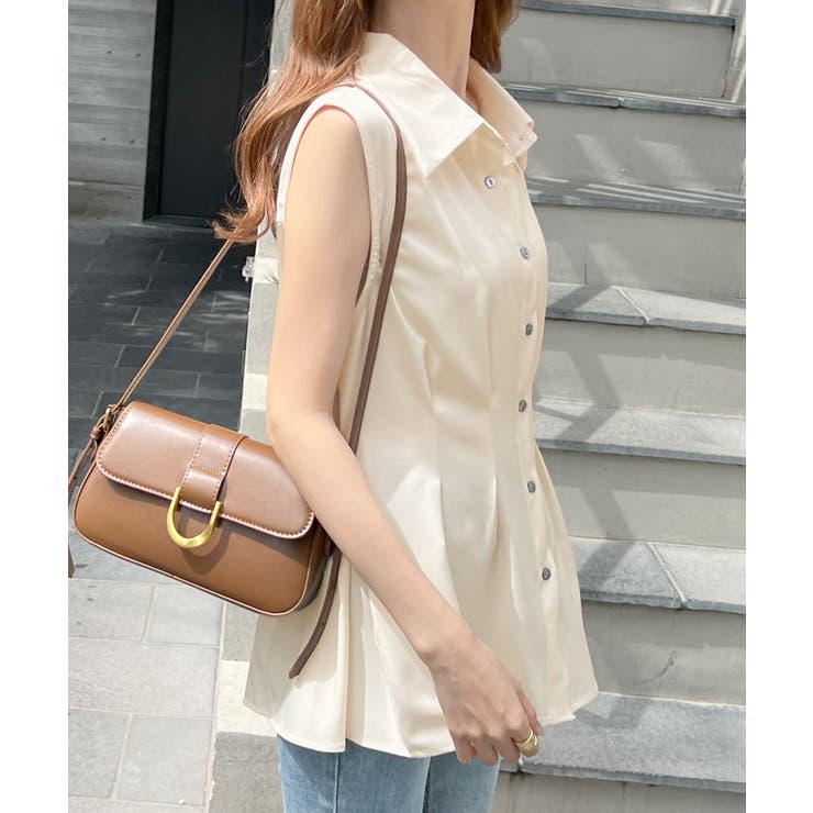 涼しげシーズンムード満点◎ウエストタックシフォンノースリーブシャツ | futier land | 詳細画像22 