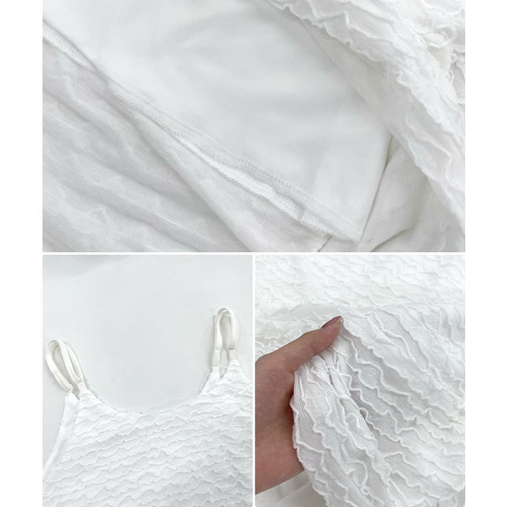 やわらかく動きやすい。チビフリルキャミワンピース | futier land | 詳細画像9 