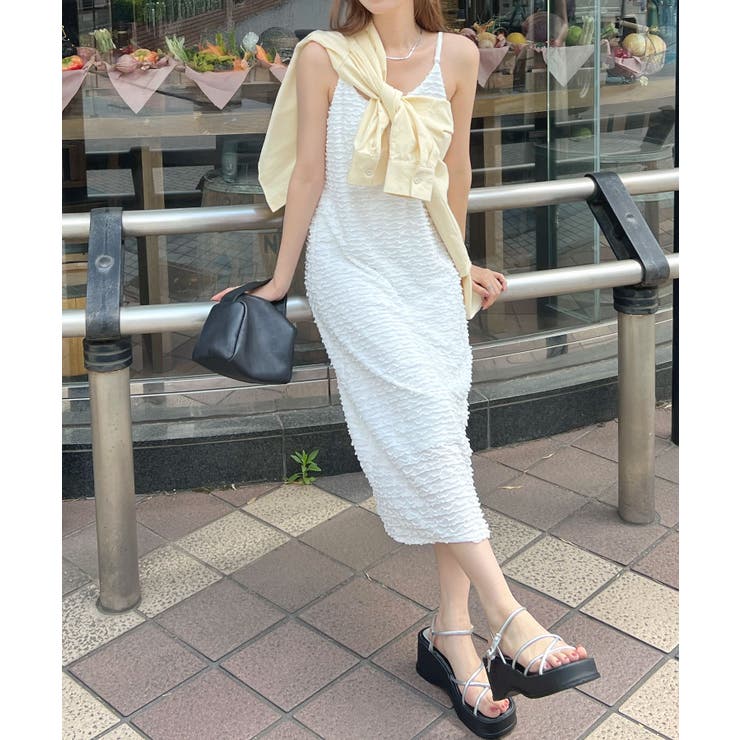 やわらかく動きやすい。チビフリルキャミワンピース[品番