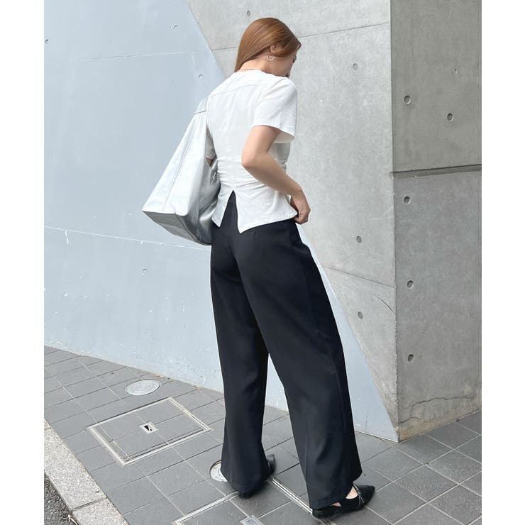 着やせ効果抜群！バックスリットウエストシェイプTシャツ | futier land | 詳細画像10 