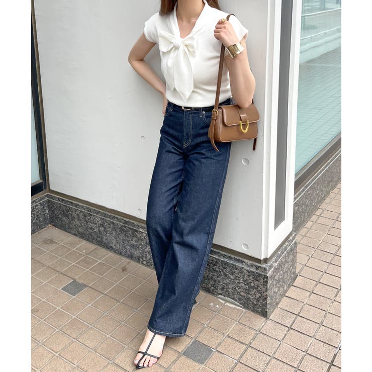 大きめのリボンが目を惹く。リボンタイノースリトップス | futier land | 詳細画像12 