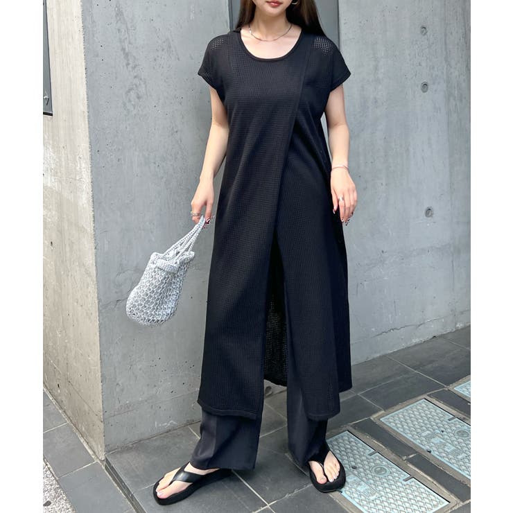 大人の夏ワンピ。前後2wayフロントオープンかぎ編みニットワンピース | futier land | 詳細画像17 