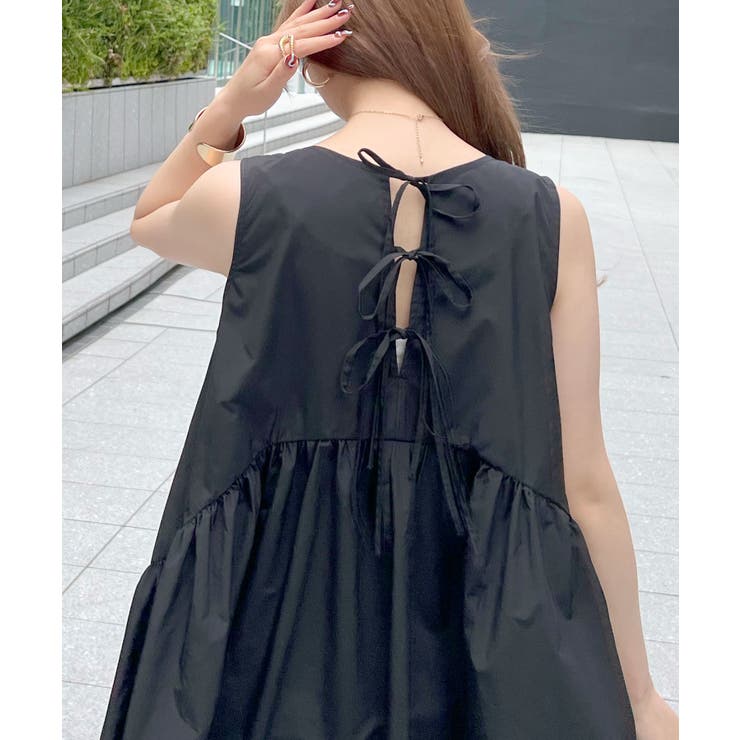 後ろ姿まで抜かりなく。バックリボンAラインワンピース | futier land | 詳細画像17