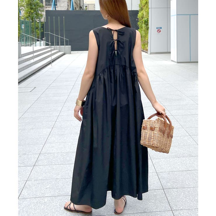 イエナ　Mi* バックリボンAラインワンピース イエナ Mi* バックリボンAラインワンピース ブラック 38 - メルカリ