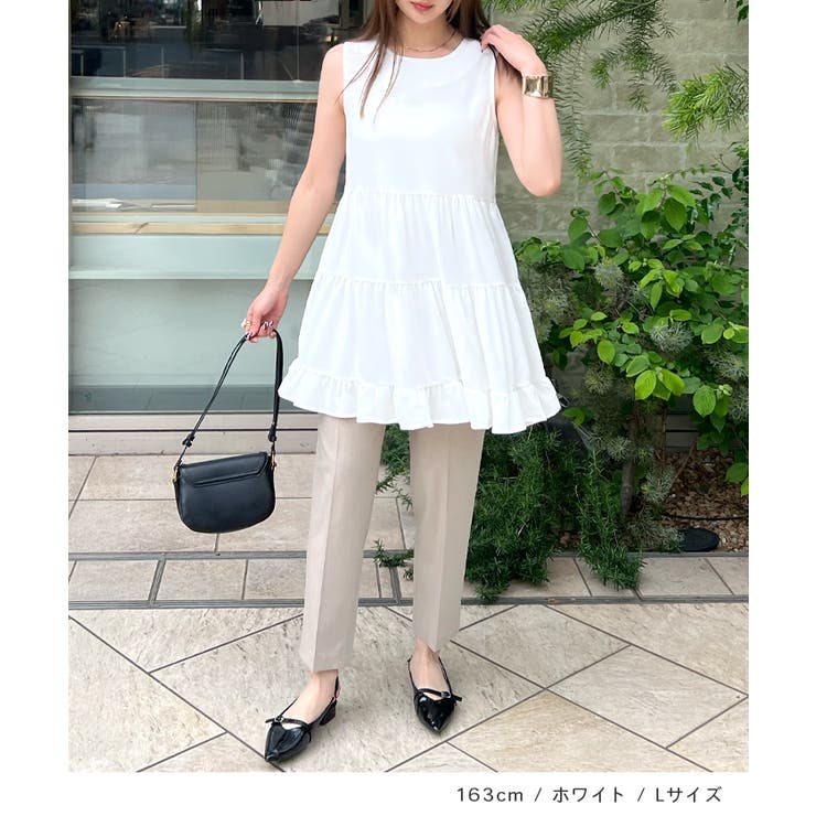 ふわっと広がるフリル！ティアードフリルチュニックワンピース