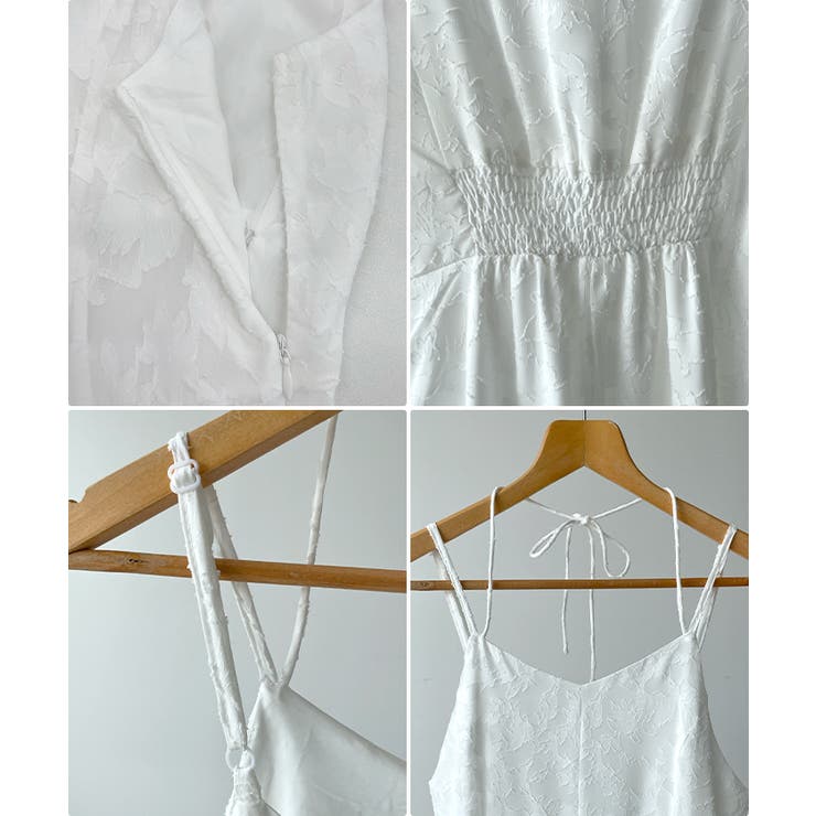 華やかな透け感が女性らしい。ジャガードフラワーキャミワンピース | futier land | 詳細画像10 