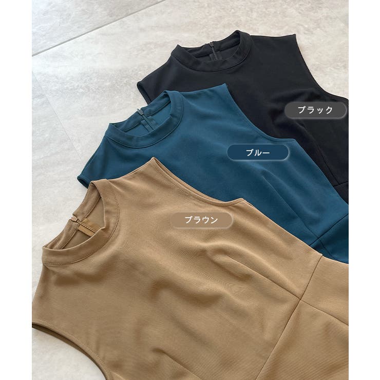 シワになりにくい！ハイネックマーメイドワンピース | futier land | 詳細画像3 