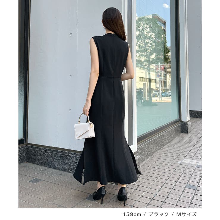 シワになりにくい！ハイネックマーメイドワンピース | futier land | 詳細画像8 