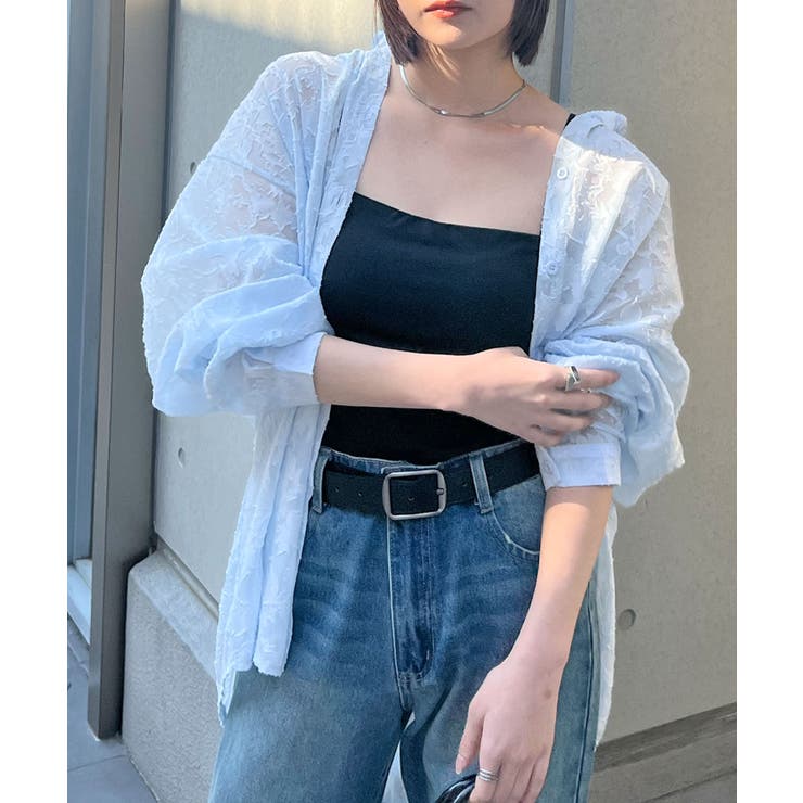 大人っぽく着こなす主役アイテム。ジャガードフラワーシアーシャツ | futier land | 詳細画像27 