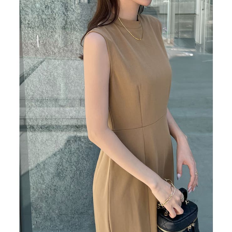 Dazzlin 新品未使用 ブラウン ハイネック ティアードワンピース Mサイズ dazzlin ティアードエアリーワンピース（ブラウン