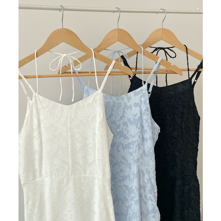 華やかな透け感が女性らしい。ジャガードフラワーキャミワンピース | futier land | 詳細画像29 