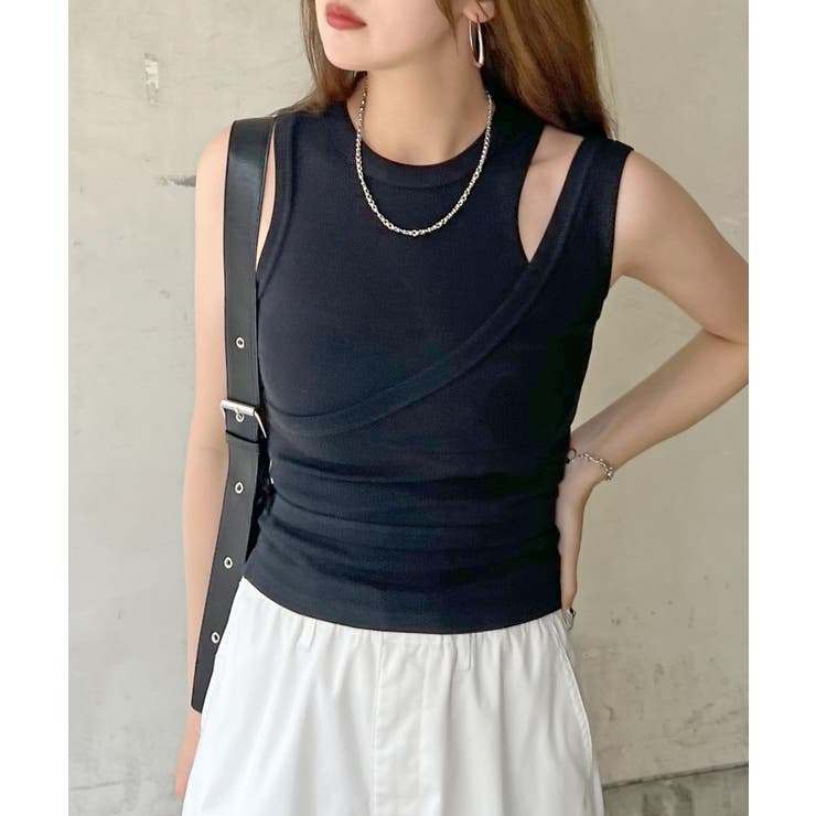 大人かわいい。レイヤードリブタンクトップ | futier land | 詳細画像16 