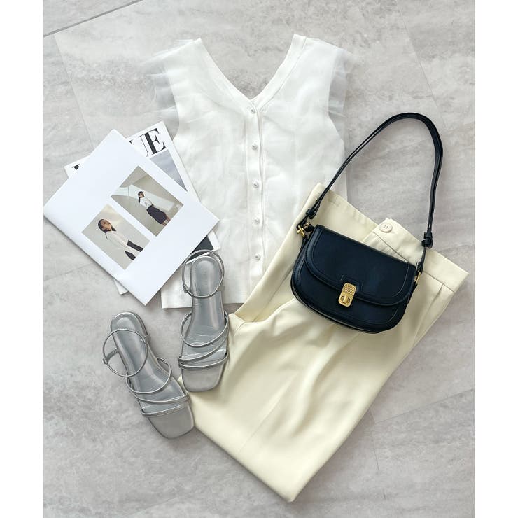 サマーニットで快適に。パールボタンチュールトップス | futier land | 詳細画像24 