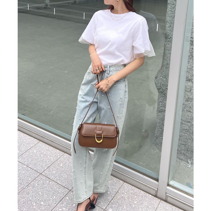 甘さと上品さをプラス。レイヤードシアーチュール半袖Tシャツ | futier land | 詳細画像18 