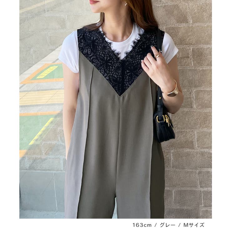 【オケージョン対応】大人な高見え。レースドッキングオールインワン | futier land | 詳細画像7 