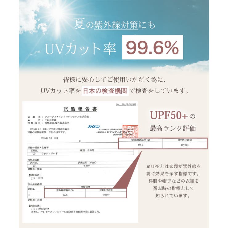 接触冷感素材でUVカット96％以上！サイドスリットトップス/ラッシュガード | futier land | 詳細画像4 
