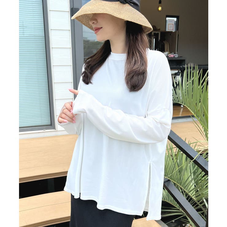 接触冷感素材でUVカット96％以上！サイドスリットトップス/ラッシュガード | futier land | 詳細画像18 