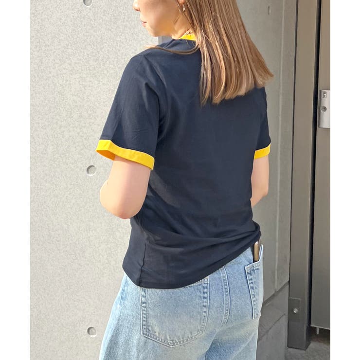 《ABYSアビス》配色が可愛い！コンパクトなワンポイント刺繍リンガーTシャツ | futier land | 詳細画像56 