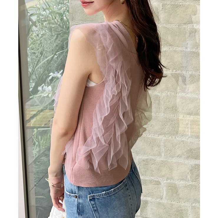 サマーニットで快適に。パールボタンチュールトップス | futier land | 詳細画像21 