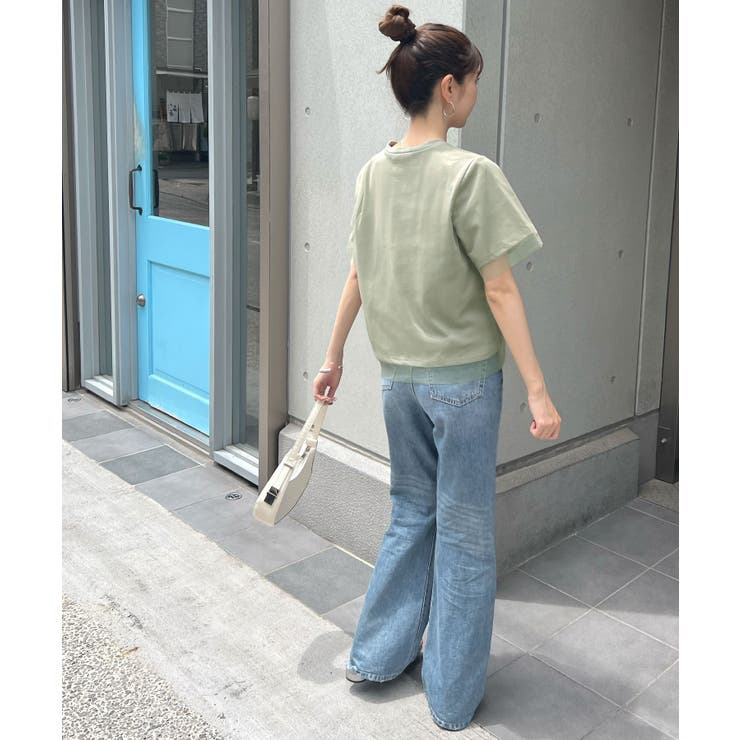 甘さと上品さをプラス。レイヤードシアーチュール半袖Tシャツ | futier land | 詳細画像28 