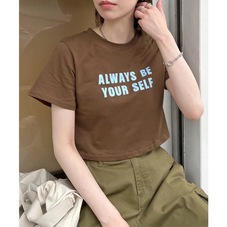 ブラウン(ショート) | 《ABYSアビス》選べる丈感で自由に楽しむ。ロゴプリントTシャツ | futier land
