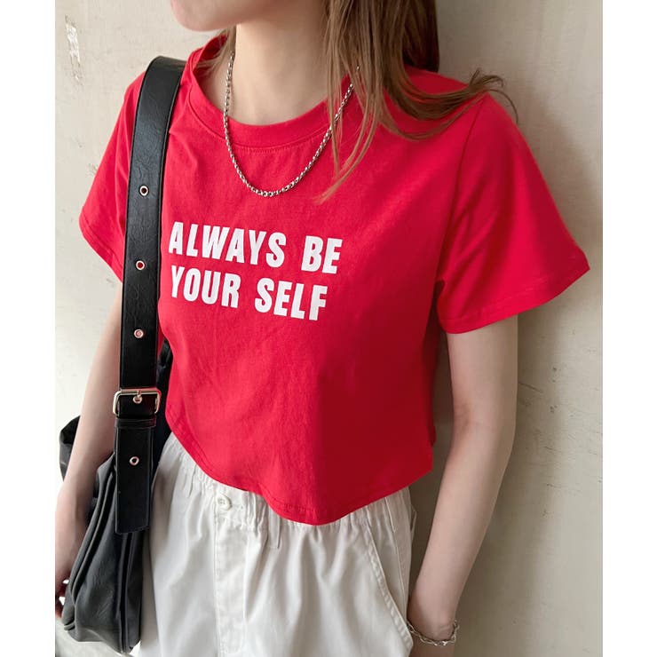 レッド(ショート) | 《ABYSアビス》選べる丈感で自由に楽しむ。ロゴプリントTシャツ | futier land