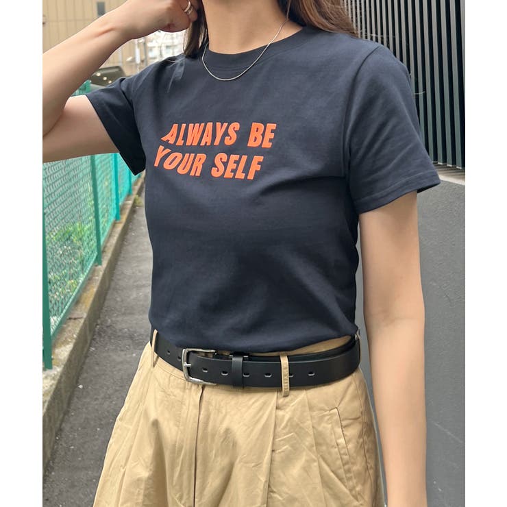 ネイビー(ロング) | 《ABYSアビス》選べる丈感で自由に楽しむ。ロゴプリントTシャツ | futier land