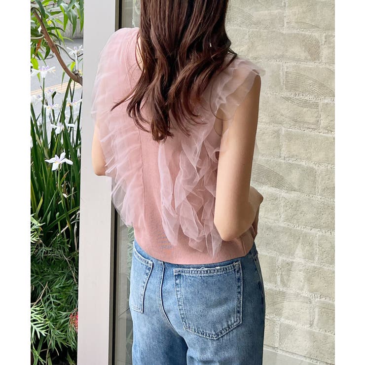 サマーニットで快適に。パールボタンチュールトップス | futier land | 詳細画像20 