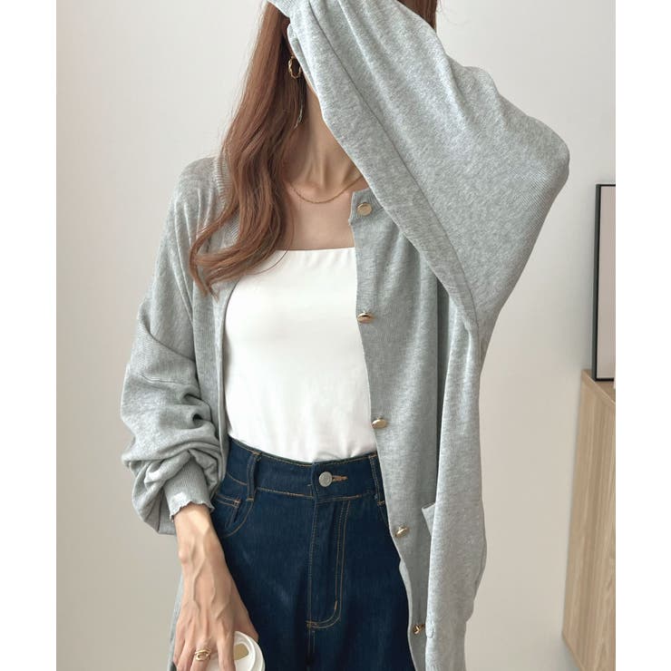 モチっと触感！気持ちの良いモチモチBIGニットカーディガン | futier land | 詳細画像41 