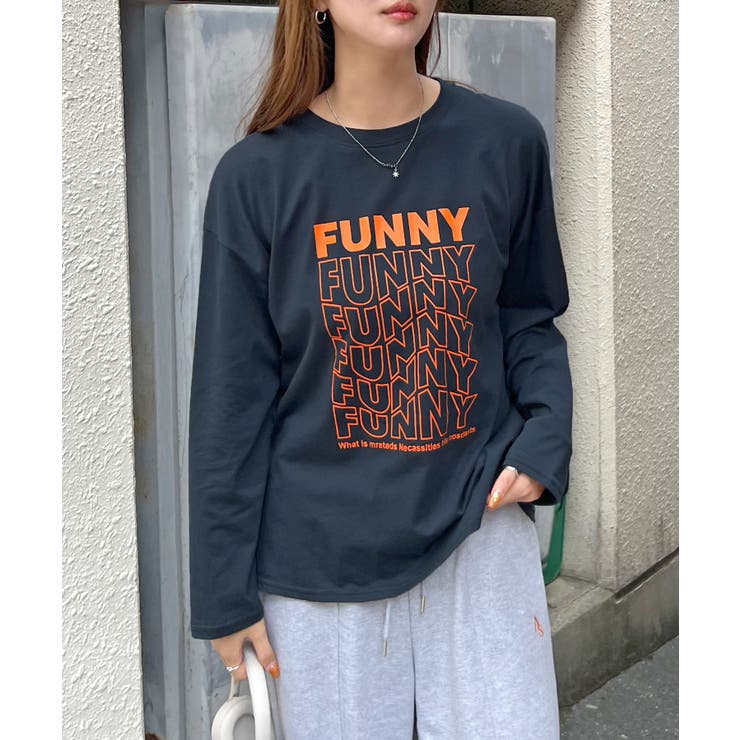 《ABYS》1枚で映える存在感ロングT。 FUNNYロゴプリント長袖Tシャツ | futier land | 詳細画像26 