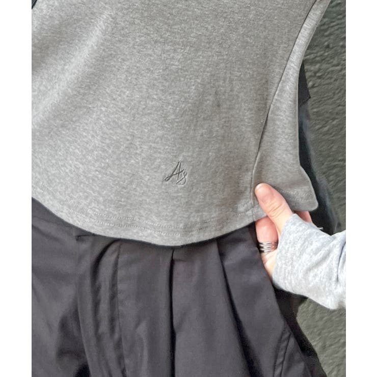 ワンポイントでさりげなく。ワンポイント刺繍クルーネックロンT | futier land | 詳細画像24 