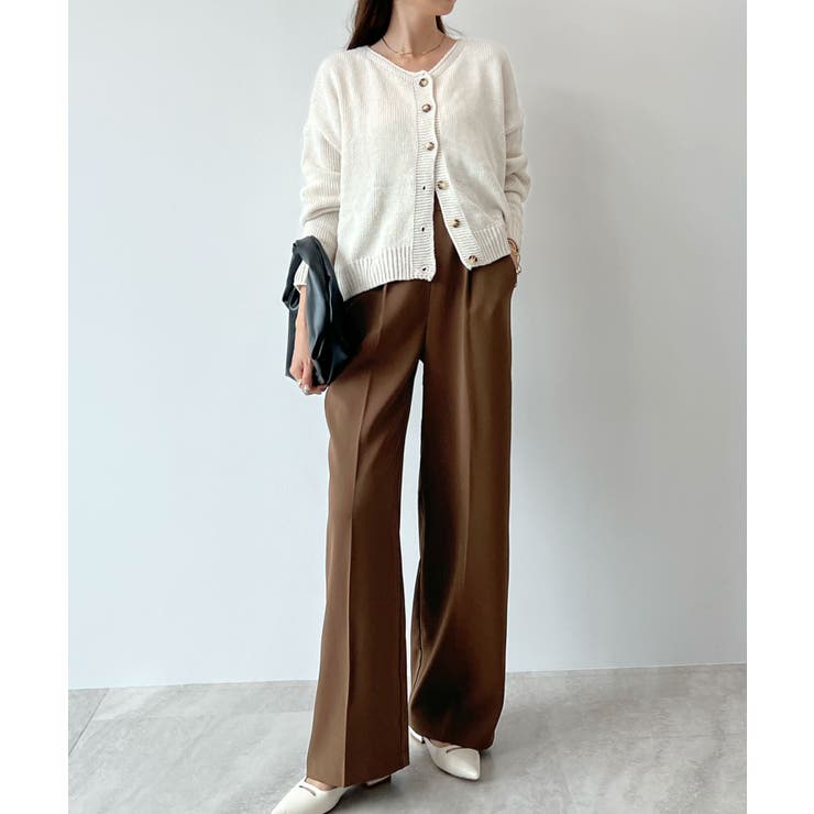 スタイルアップ効果で美脚を叶える。ハイウエストキャミサロペットスラックス | futier land | 詳細画像31 