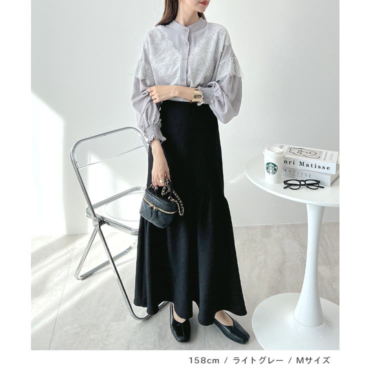 レースが上品で高見え。レースドッキングブラウス | futier land | 詳細画像7 