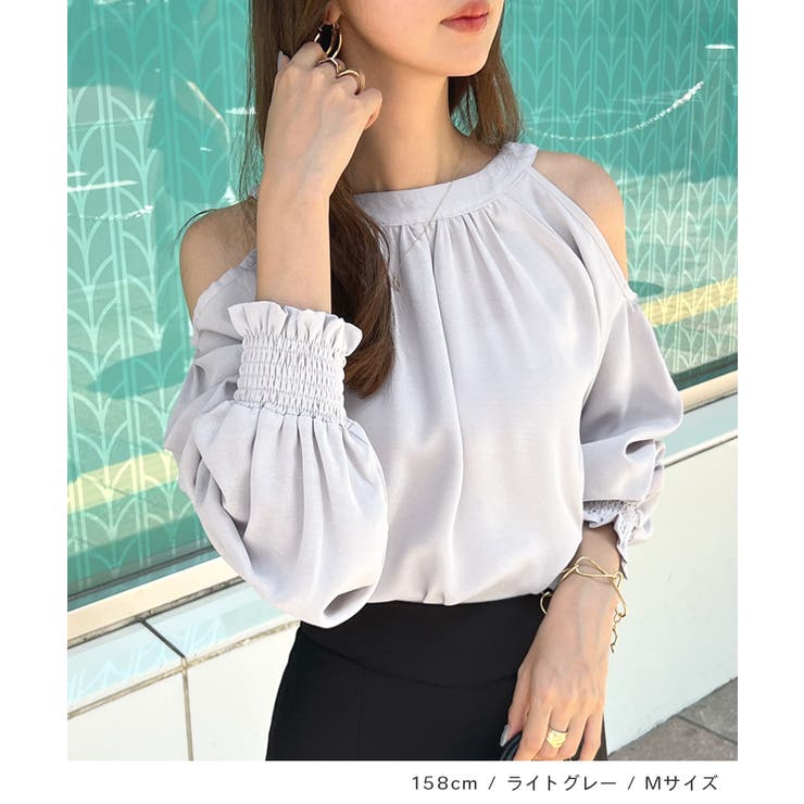 大人の色香漂い。ホルターネックオープンショルダーブラウス | futier land | 詳細画像5 