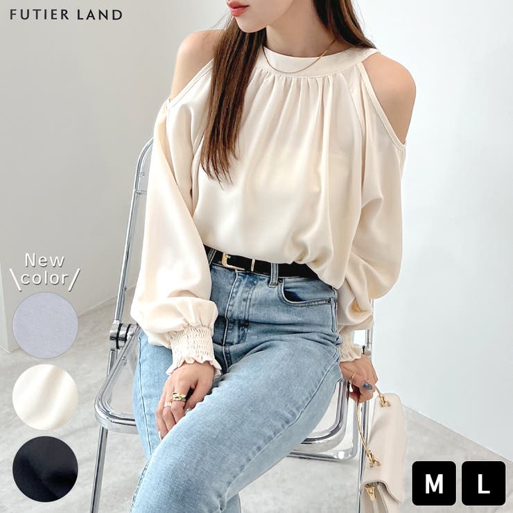 大人の色香漂い。ホルターネックオープンショルダーブラウス | futier land | 詳細画像1 