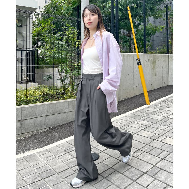 ゆるっと楽ちん。ツータックワイドストレートスラックス/ロング丈 | futier land | 詳細画像11 