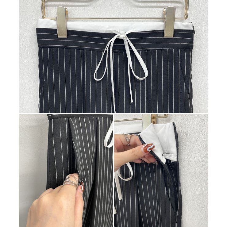 《ABYSアビス》チラ見せお洒落！レイヤード風ストライプパンツ | futier land | 詳細画像11 