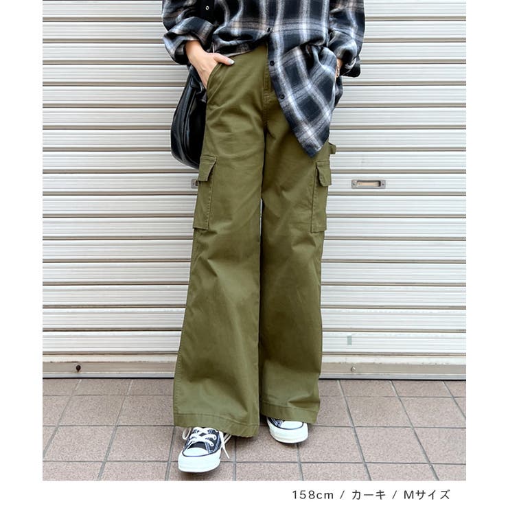 ✨極美品 マックスマーラ ベルテッド2タックワイドカーゴパンツ カーキ 40 3カラーコットンワイドカーゴパンツ XXK4140【MASONPRINCE