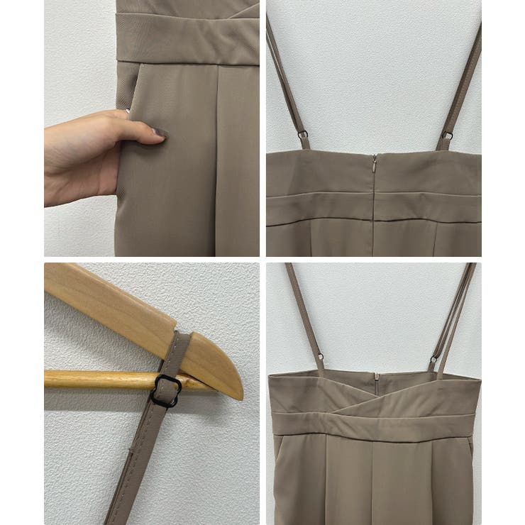 スタイルアップ効果で美脚を叶える。ハイウエストキャミサロペットスラックス | futier land | 詳細画像9 