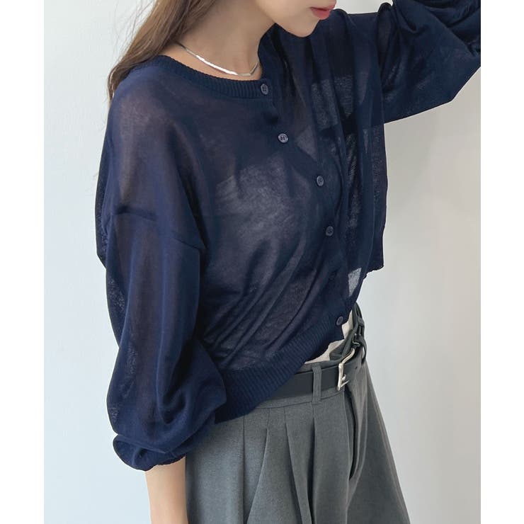 スタイリッシュな着こなし。コンパクトシアーカーディガン | futier land | 詳細画像28 