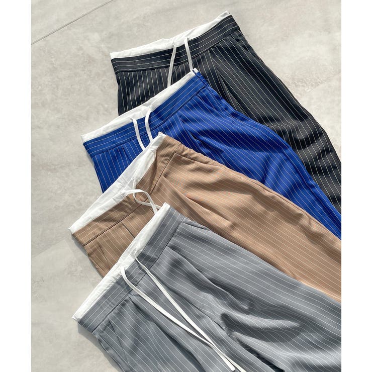 《ABYSアビス》チラ見せお洒落！レイヤード風ストライプパンツ | futier land | 詳細画像37 