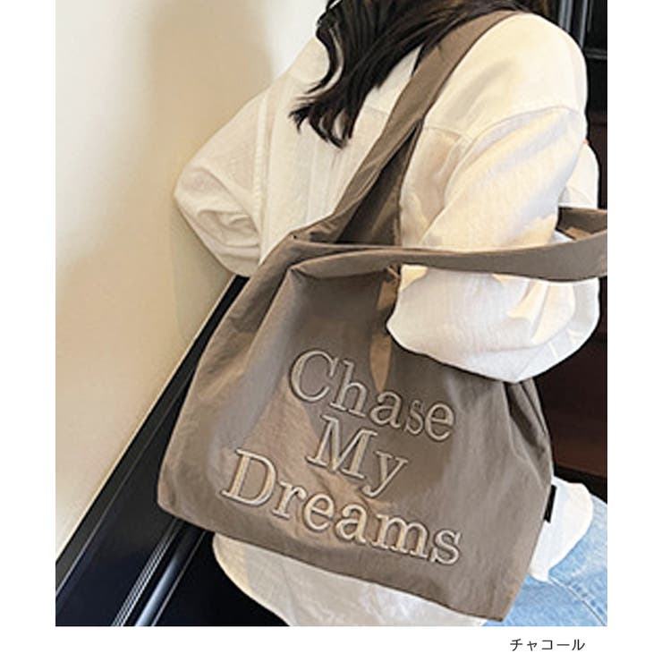 可愛さも実用性も。ナイロンロゴ刺繍トートバッグ | futier land | 詳細画像4 