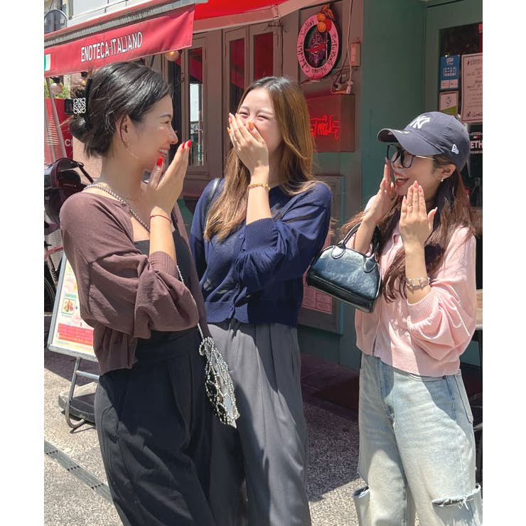 スタイリッシュな着こなし。コンパクトシアーカーディガン | futier land | 詳細画像49 