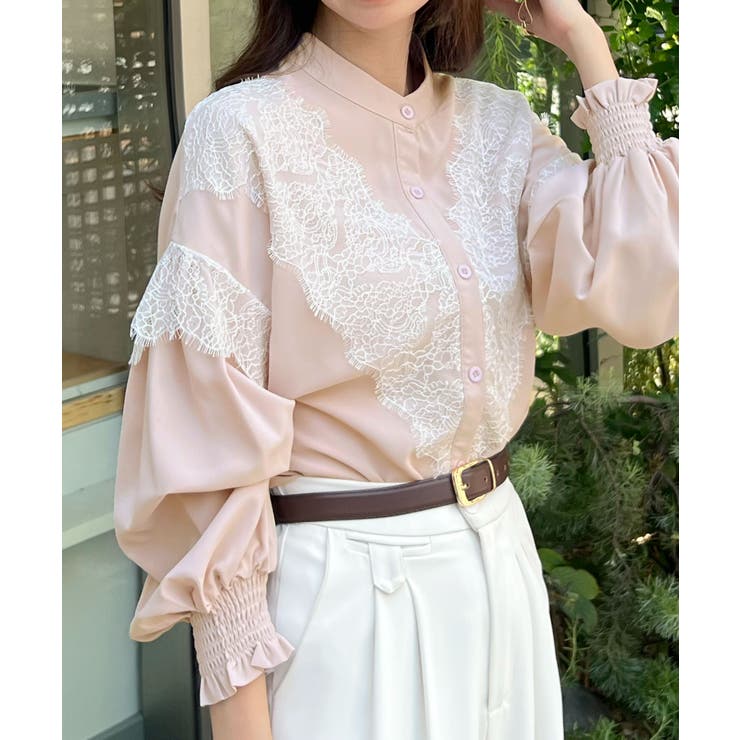 レースが上品で高見え。レースドッキングブラウス | futier land | 詳細画像24 