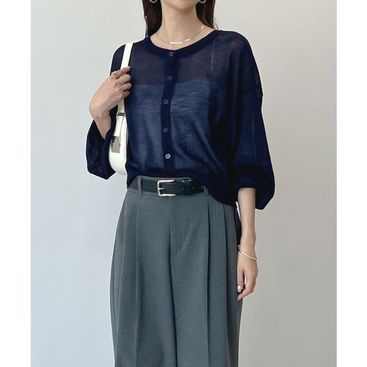 スタイリッシュな着こなし。コンパクトシアーカーディガン | futier land | 詳細画像30 